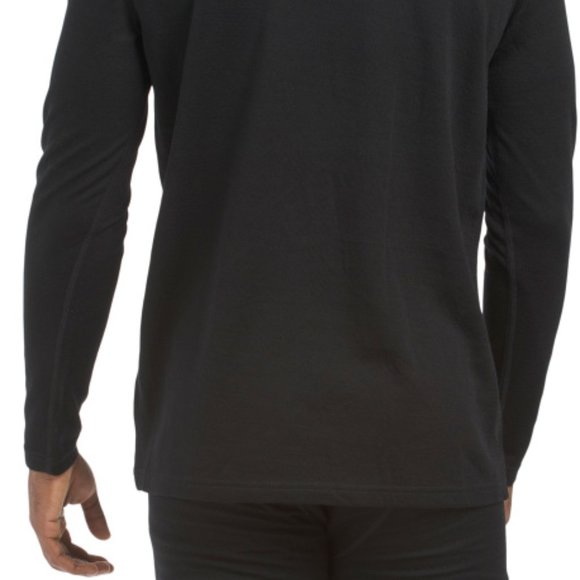 NEW TERRAMAR Upf 50 Breathable Midweight Base Layer Top black 362tn - Picture 3 of 4